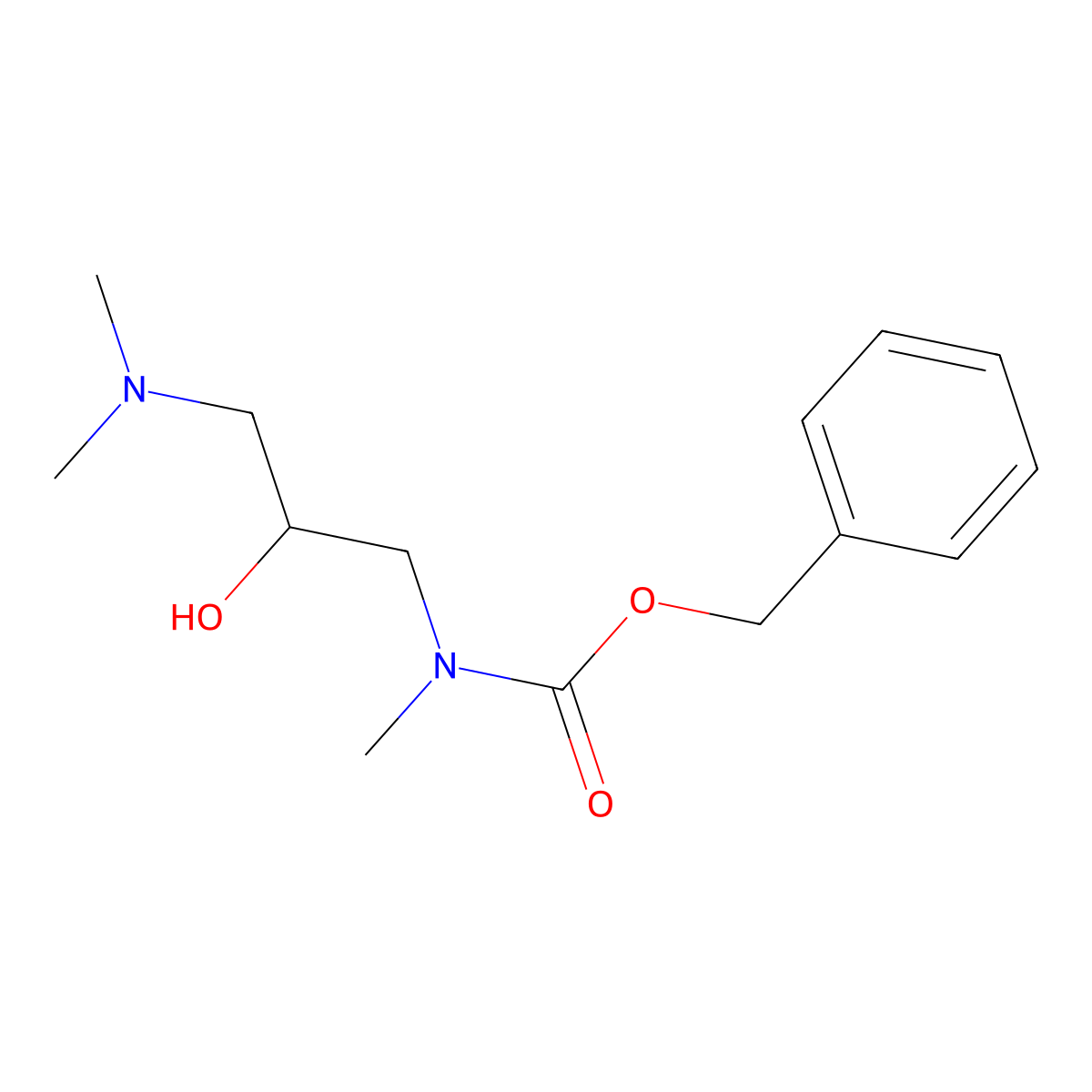 benzyl N-[3-(dimethylamino)-2-hydroxypropyl]-N-methylcarbamate molecular structure, CAS 2155486-00-1