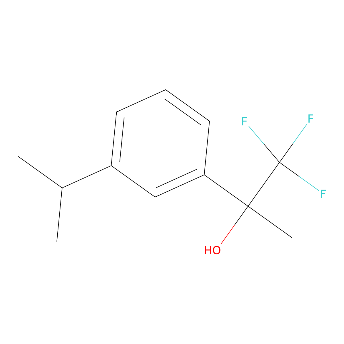 1,1,1-Trifluoro-2-(3-isopropylphenyl)propan-2-ol molecular structure, CAS 2155498-97-6