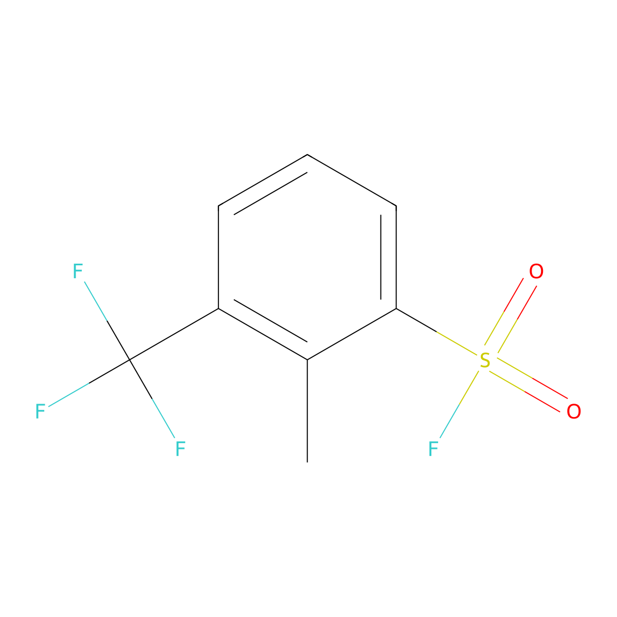 2-Methyl-3-(trifluoromethyl)benzene-1-sulfonyl fluoride molecular structure, CAS 2155523-42-3