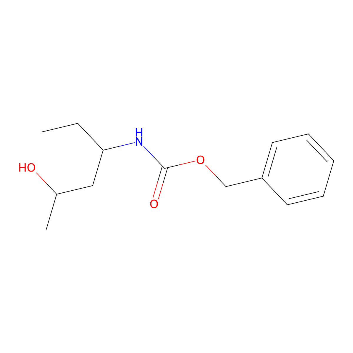benzyl N-(5-hydroxyhexan-3-yl)carbamate molecular structure, CAS 2155562-02-8