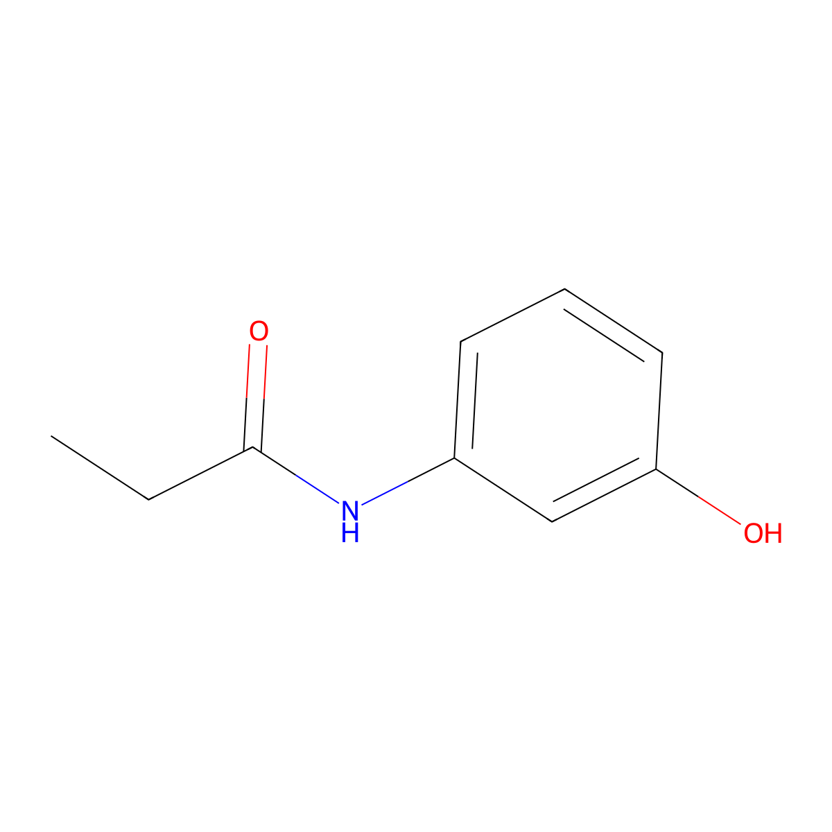 N-(3-Hydroxyphenyl)propanamide molecular structure, CAS 21556-86-5
