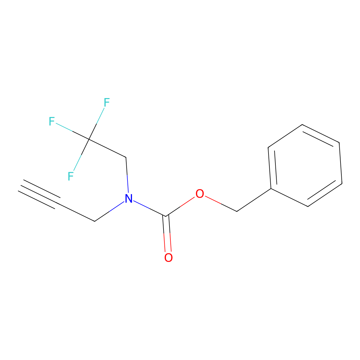 benzyl N-(prop-2-yn-1-yl)-N-(2,2,2-trifluoroethyl)carbamate molecular structure, CAS 2155611-67-7