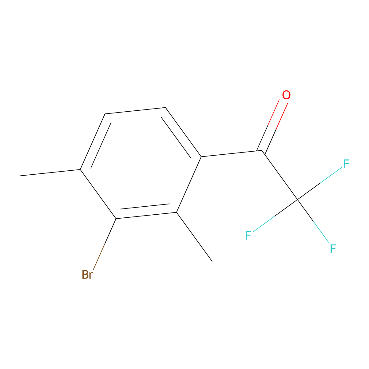 1-(3-Bromo-2,4-dimethylphenyl)-2,2,2-trifluoroethan-1-one molecular structure, CAS 2155646-56-1