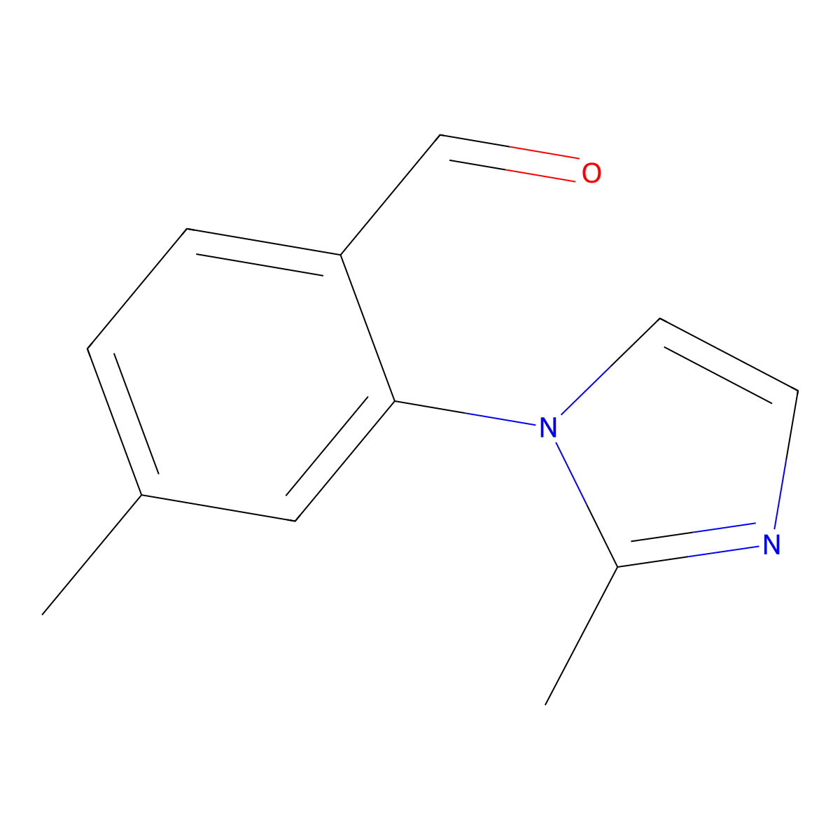 4-methyl-2-(2-methyl-1H-imidazol-1-yl)benzaldehyde molecular structure, CAS 2155651-94-6