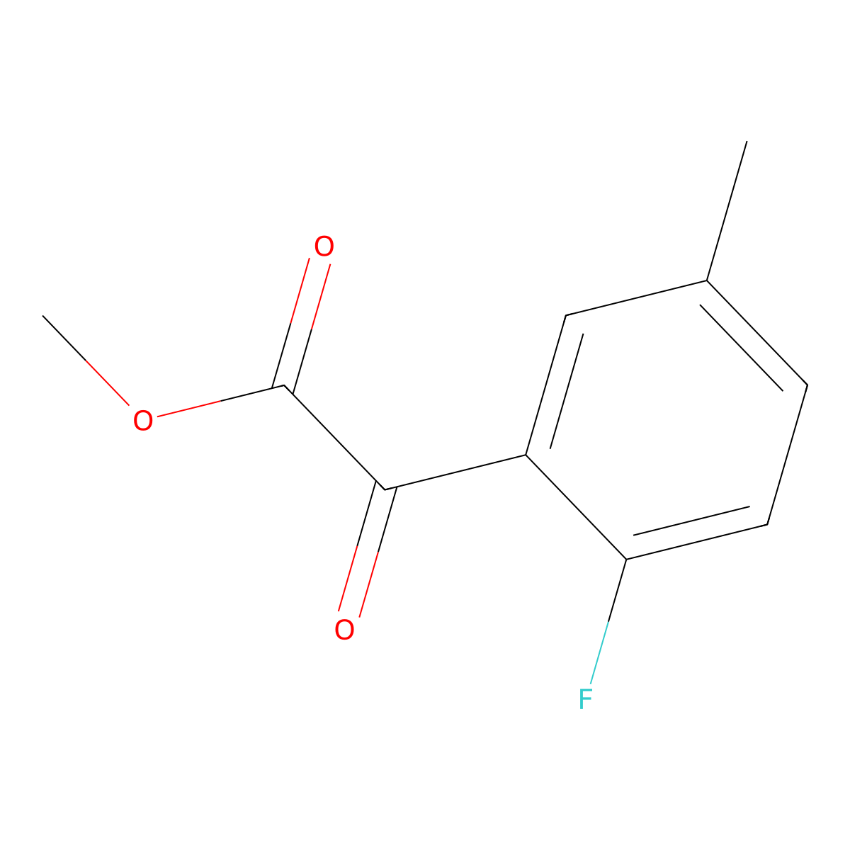 Methyl 2-fluoro-5-methyl-alpha-oxobenZeneacetate molecular structure, CAS 2155652-70-1