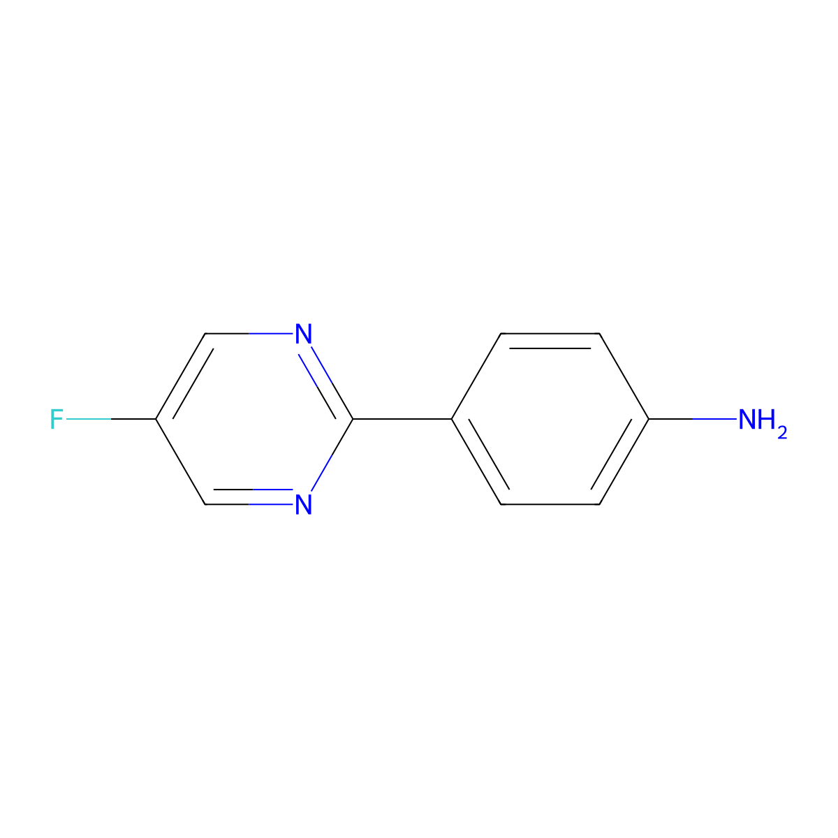 4-(5-Fluoropyrimidin-2-yl)aniline molecular structure, CAS 2155678-32-1