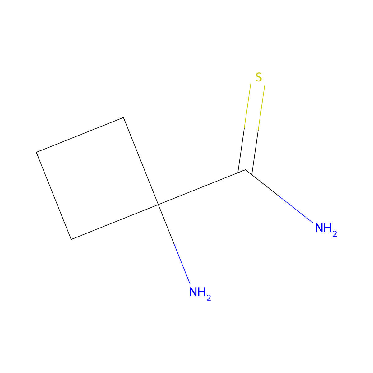1-Aminocyclobutanecarbothioamide molecular structure, CAS 2155752-80-8