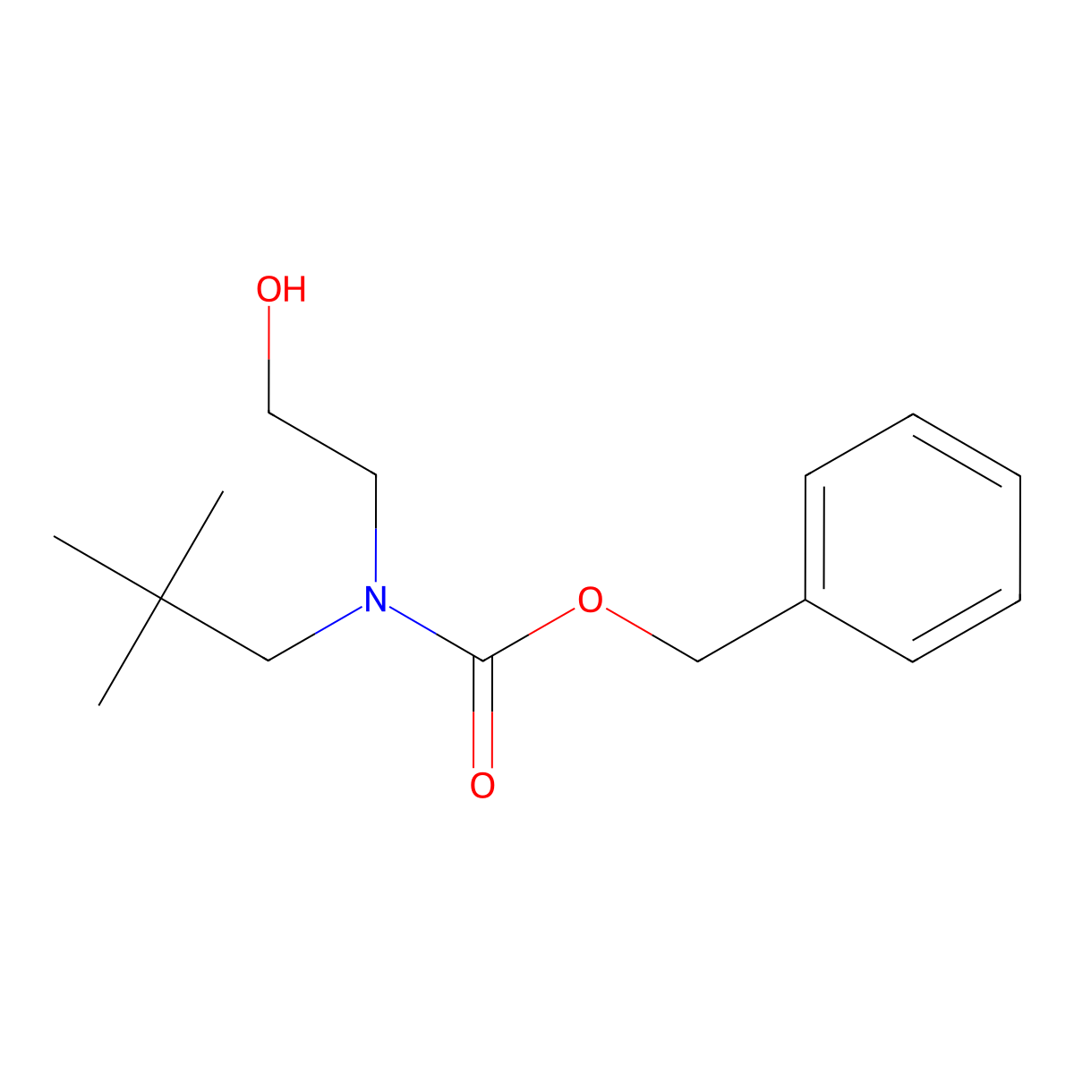 benzyl N-(2,2-dimethylpropyl)-N-(2-hydroxyethyl)carbamate molecular structure, CAS 2155763-91-8