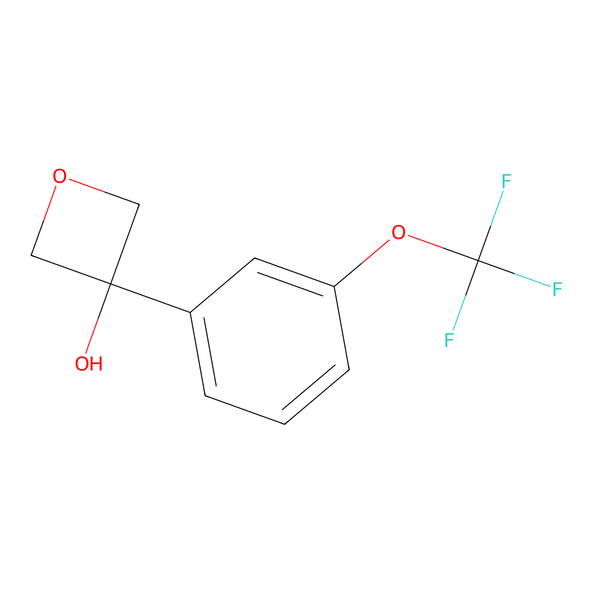 3-[3-(Trifluoromethoxy)phenyl]-3-oxetanol molecular structure, CAS 2155784-64-6