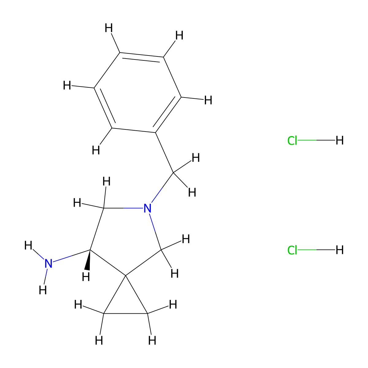 (S)-5-Benzyl-5-azaspiro[2.4]heptan-7-amine dihydrochloride molecular structure, CAS 2155805-89-1