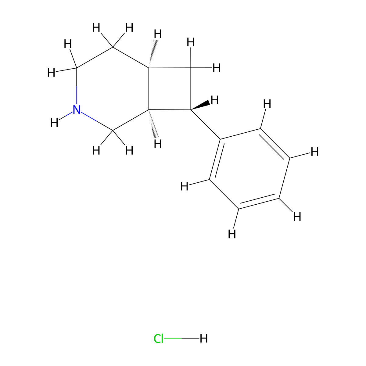 (1S,6R,8S)-8-Phenyl-3-azabicyclo[4.2.0]octane;hydrochloride molecular structure, CAS 2155840-03-0