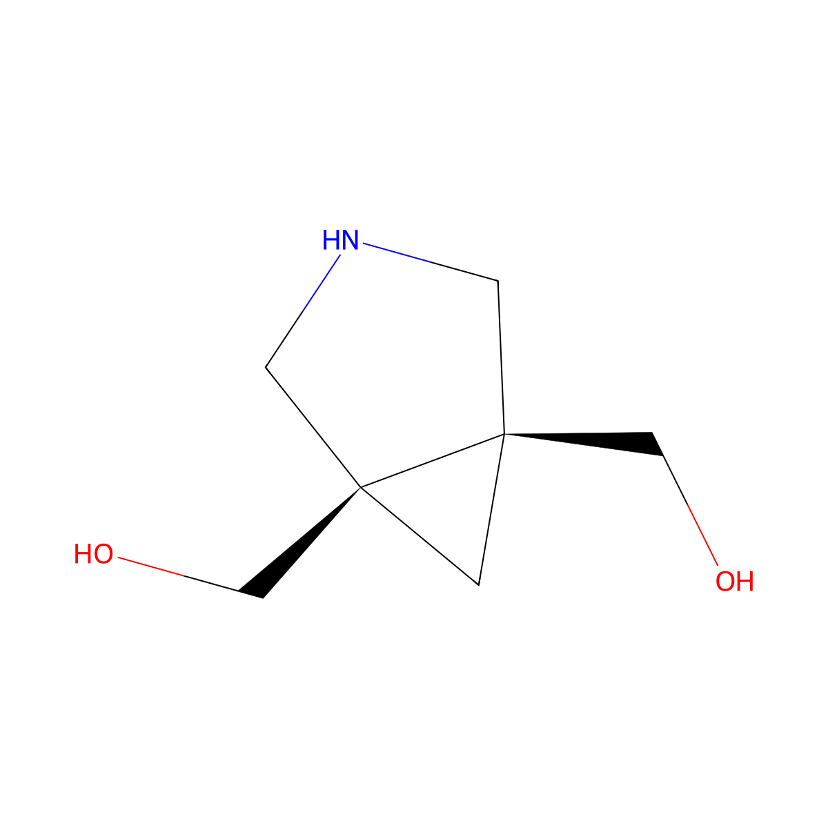 [(1R,5S)-5-(hydroxymethyl)-3-azabicyclo[3.1.0]hexan-1-yl]methanol molecular structure, CAS 2155840-27-8