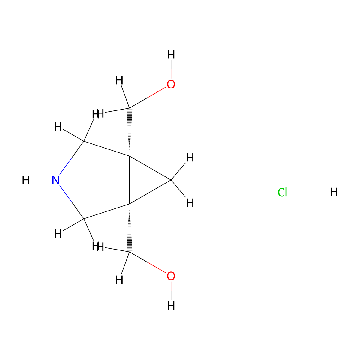 [(1R,5S)-5-(hydroxymethyl)-3-azabicyclo[3.1.0]hexan-1-yl]methanol hydrochloride molecular structure, CAS 2155840-28-9