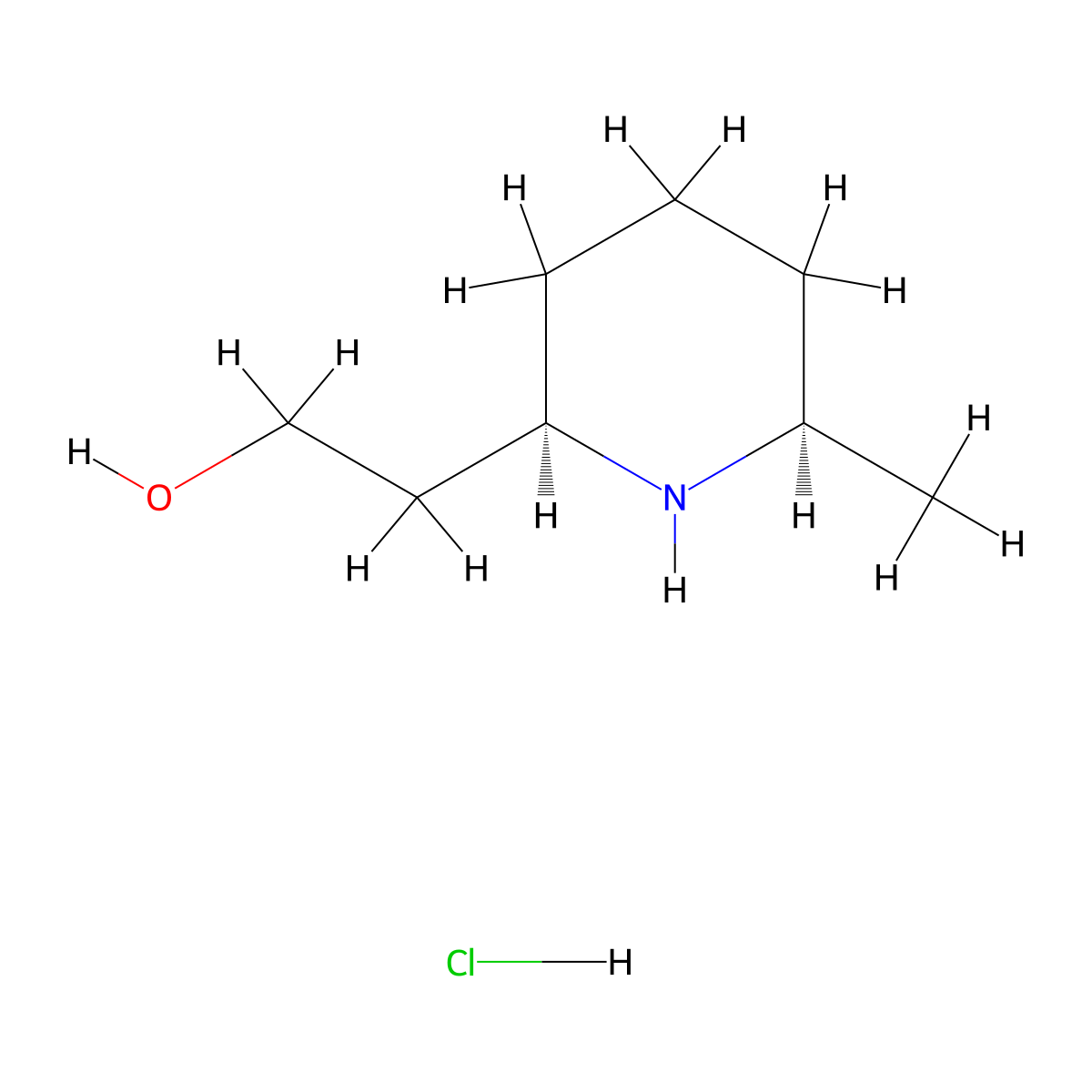 2-((2R,6R)-6-Methylpiperidin-2-yl)ethan-1-ol hydrochloride molecular structure, CAS 2155840-42-7