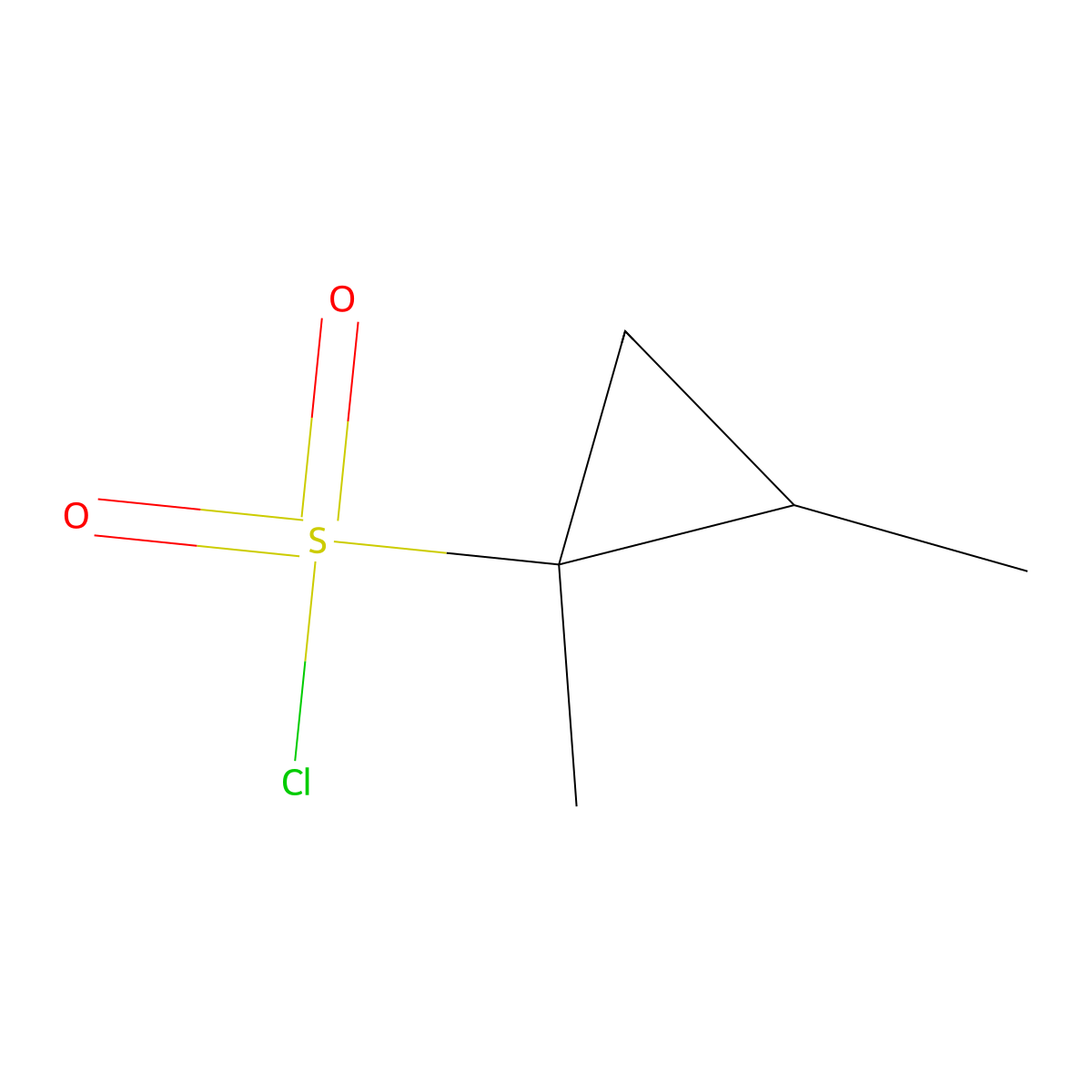 (1R,2R)-1,2-Dimethylcyclopropane-1-sulfonyl chloride molecular structure, CAS 2155840-59-6