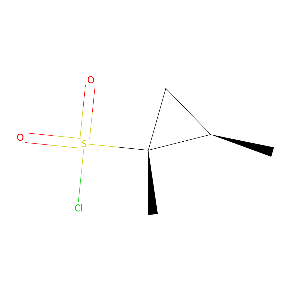 (1R,2R)-1,2-Dimethylcyclopropane-1-sulfonyl chloride molecular structure, CAS 2155840-59-6