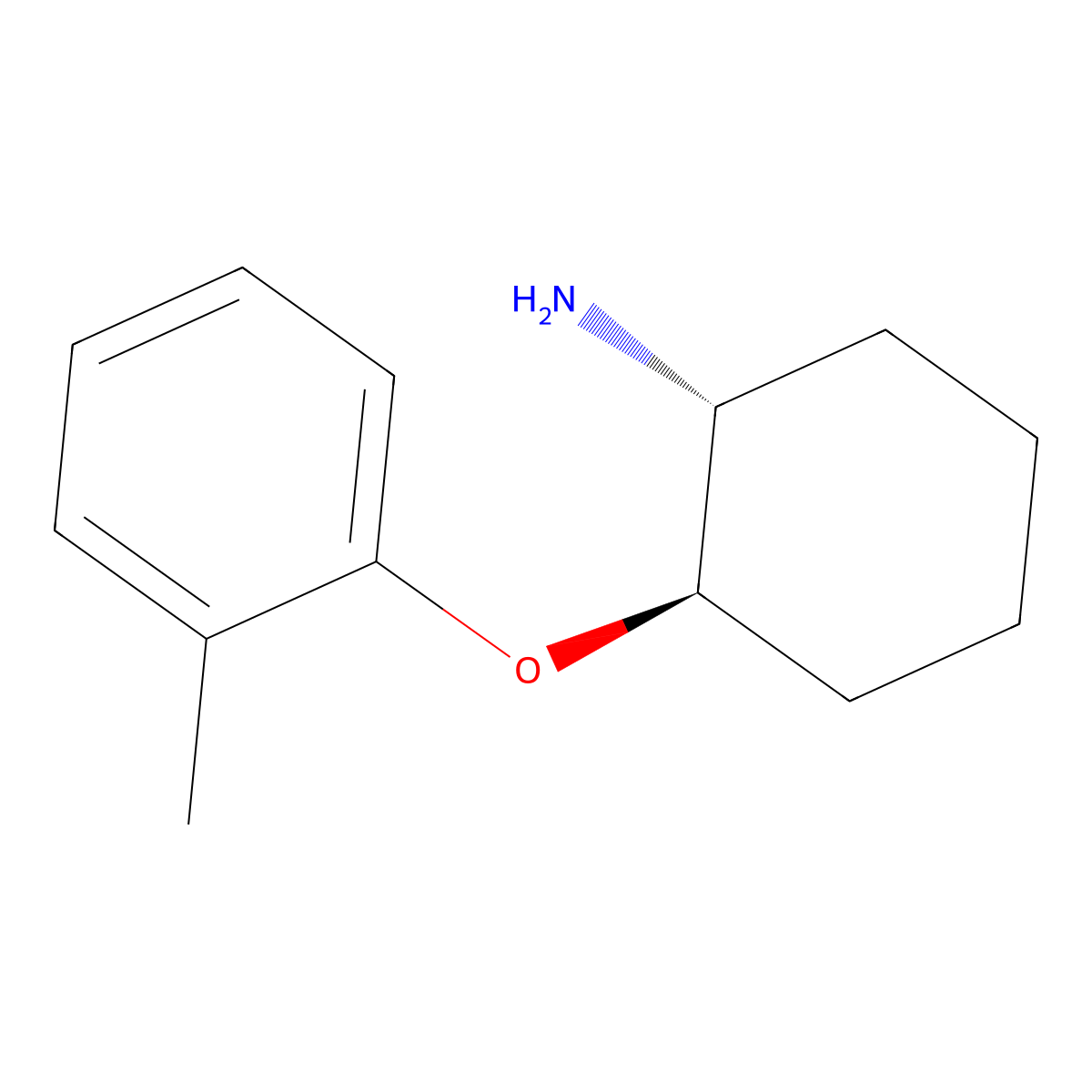rac-(1R,2R)-2-(2-methylphenoxy)cyclohexan-1-amine molecular structure, CAS 2155840-87-0