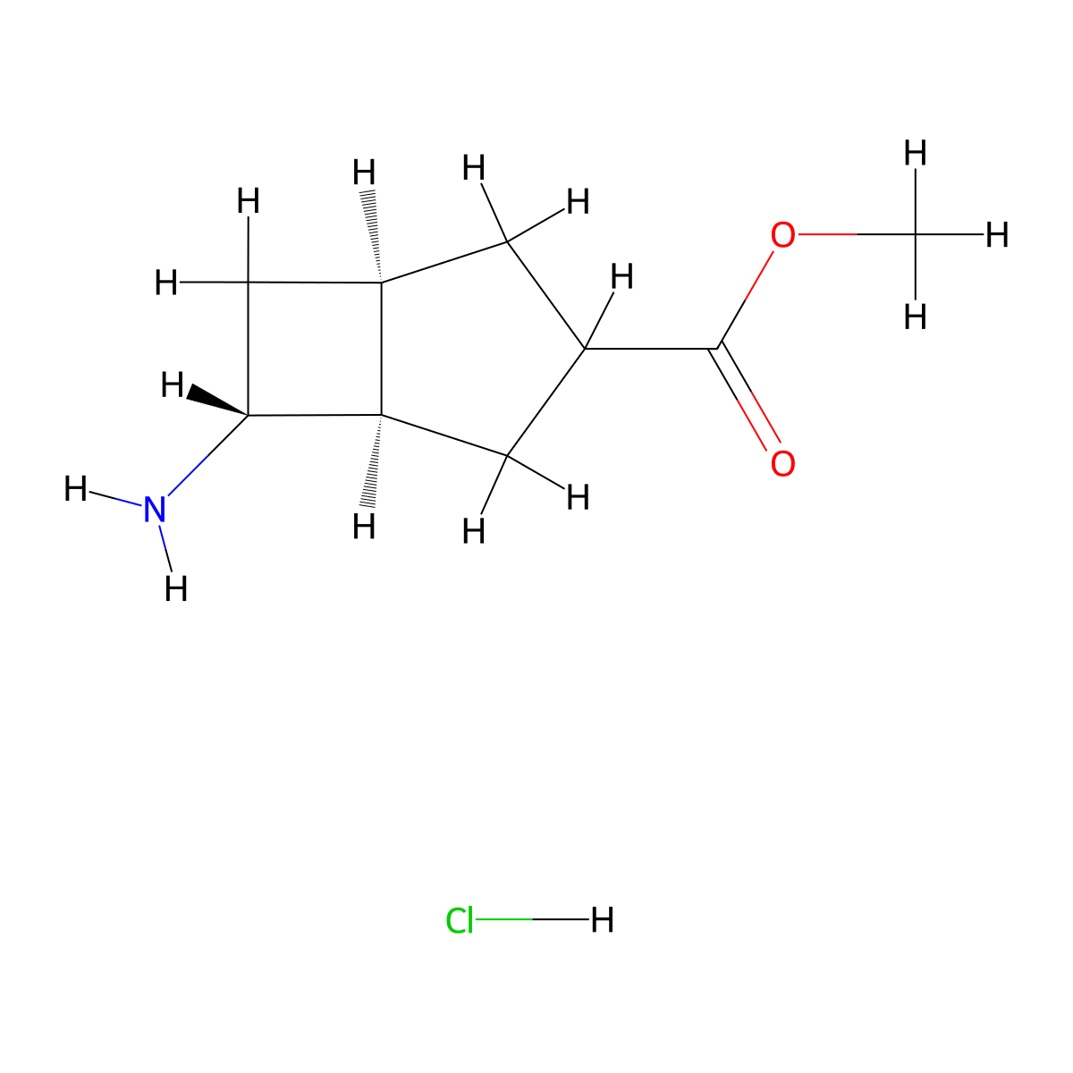 rac-methyl (1R,5R,6R)-6-aminobicyclo[3.2.0]heptane-3-carboxylate hydrochloride molecular structure, CAS 2155848-04-5