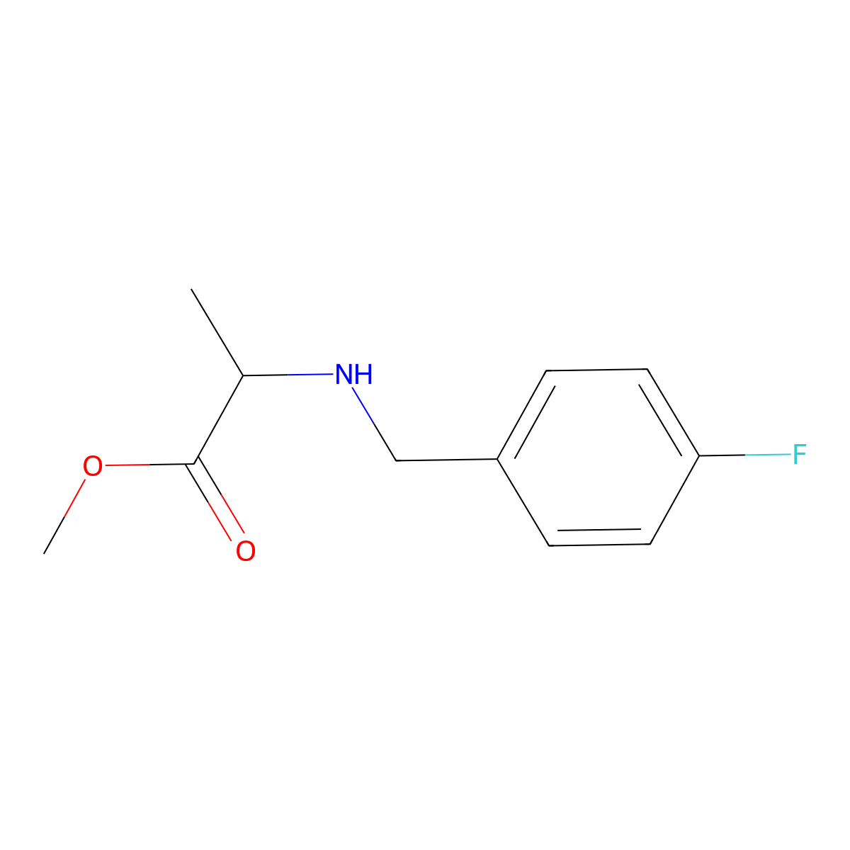 Methyl (4-fluorobenzyl)alaninate molecular structure, CAS 2155850-10-3