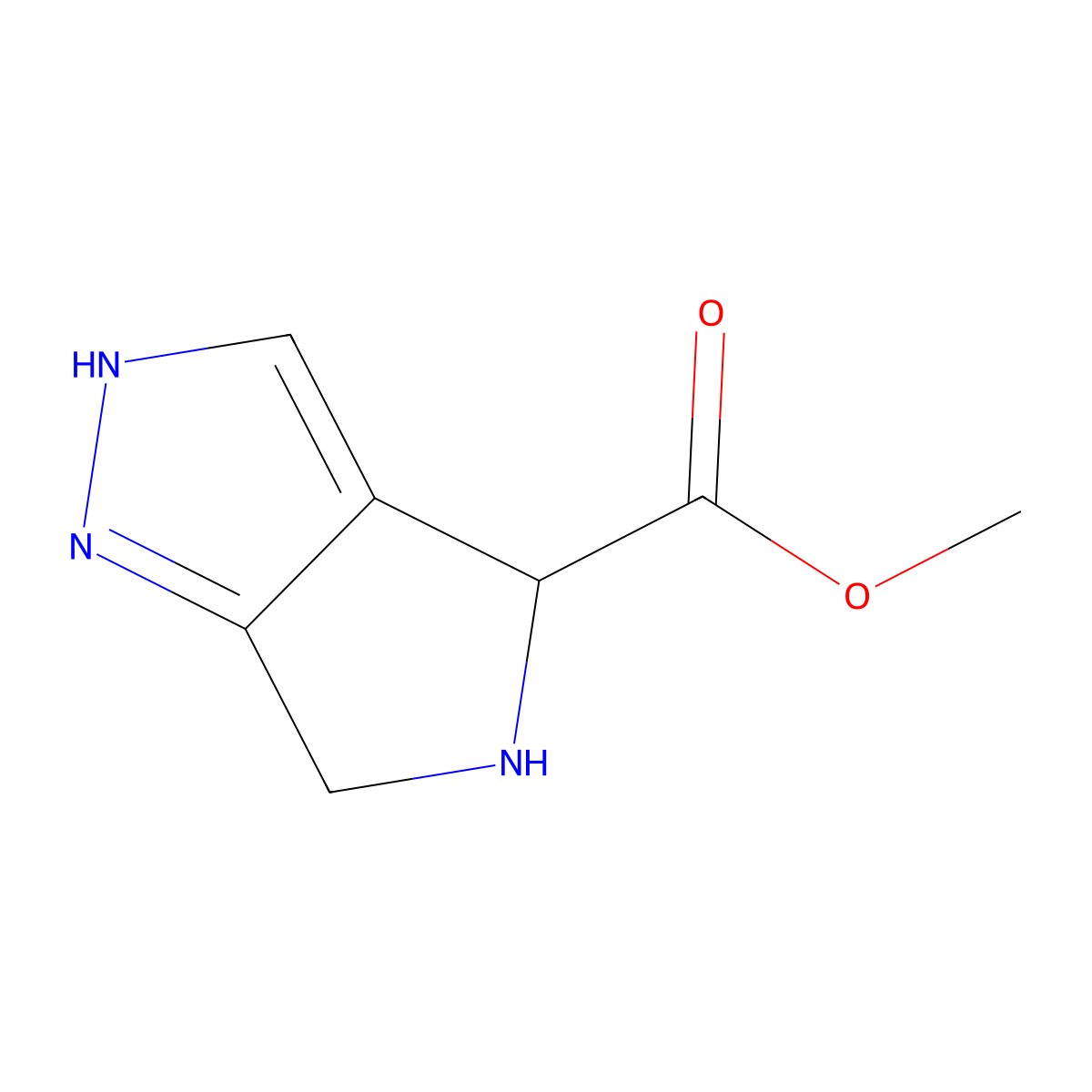 methyl 2H,4H,5H,6H-pyrrolo[3,4-c]pyrazole-4-carboxylate molecular structure, CAS 2155851-94-6