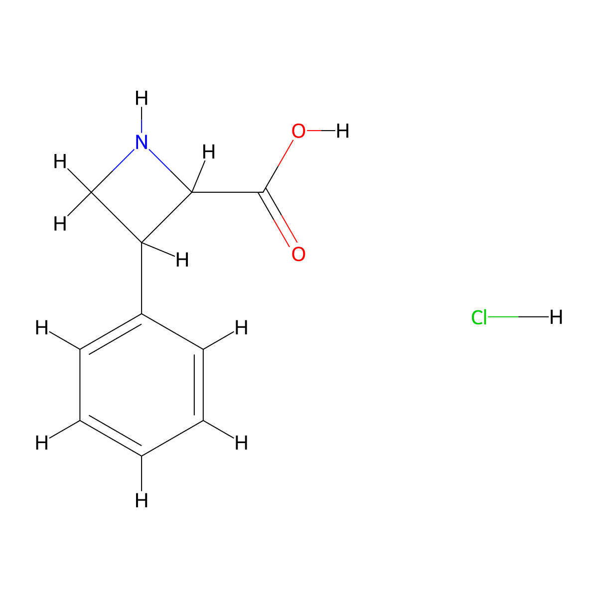3-Phenylazetidine-2-carboxylic acid hydrochloride molecular structure, CAS 2155851-96-8