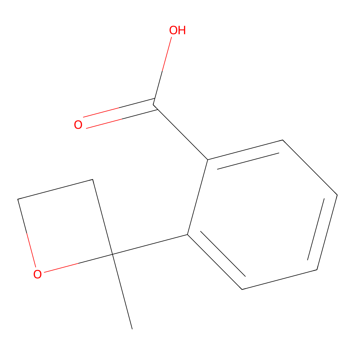 2-(2-Methyloxetan-2-yl)benzoic acid molecular structure, CAS 2155852-02-9