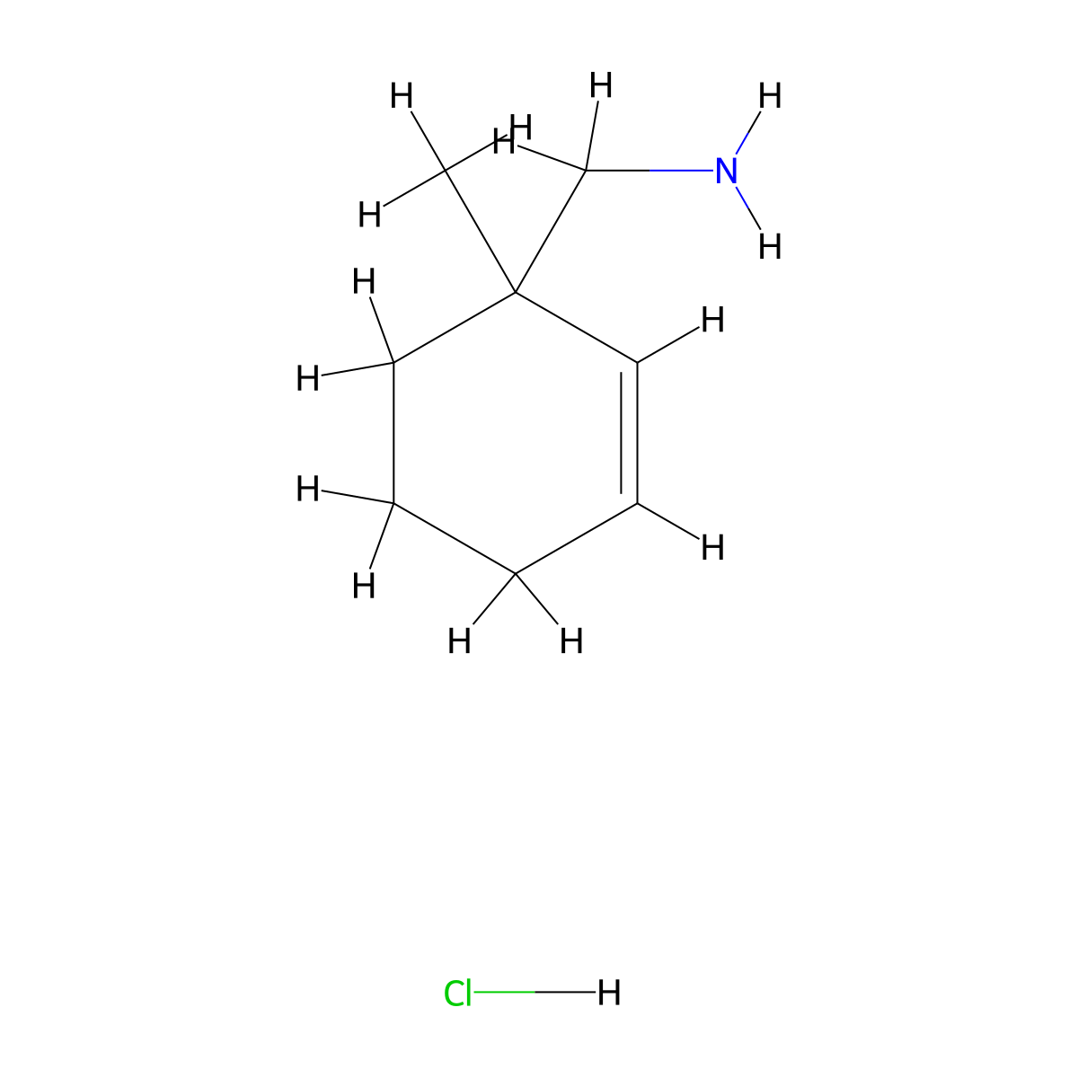 (1-Methylcyclohex-2-en-1-yl)methanamine hydrochloride molecular structure, CAS 2155852-05-2