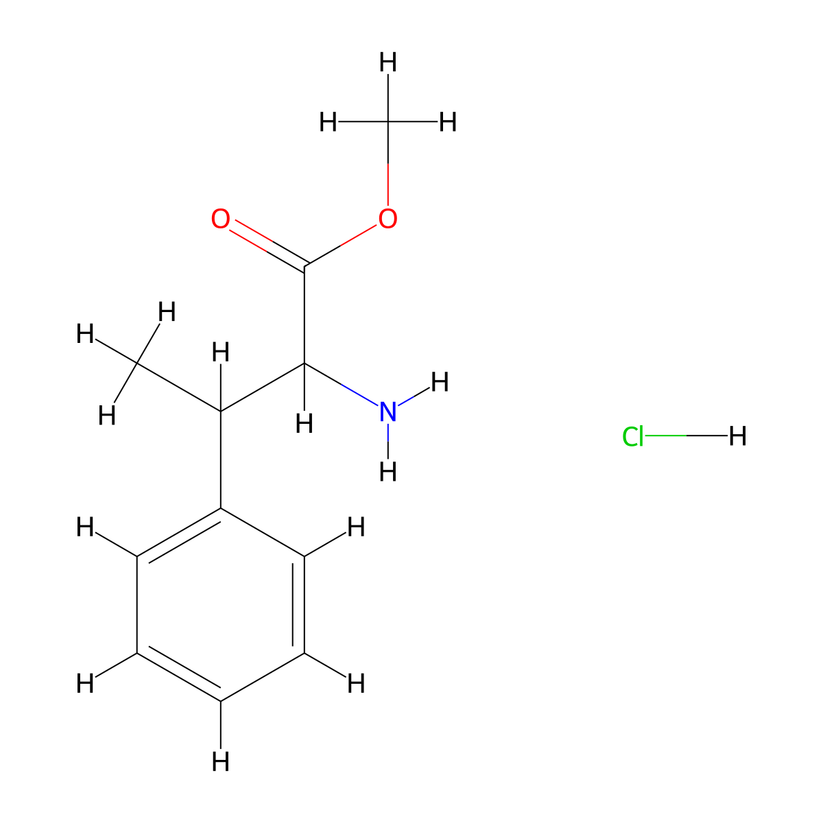 Methyl 2-amino-3-phenylbutanoate hydrochloride molecular structure, CAS 2155852-09-6