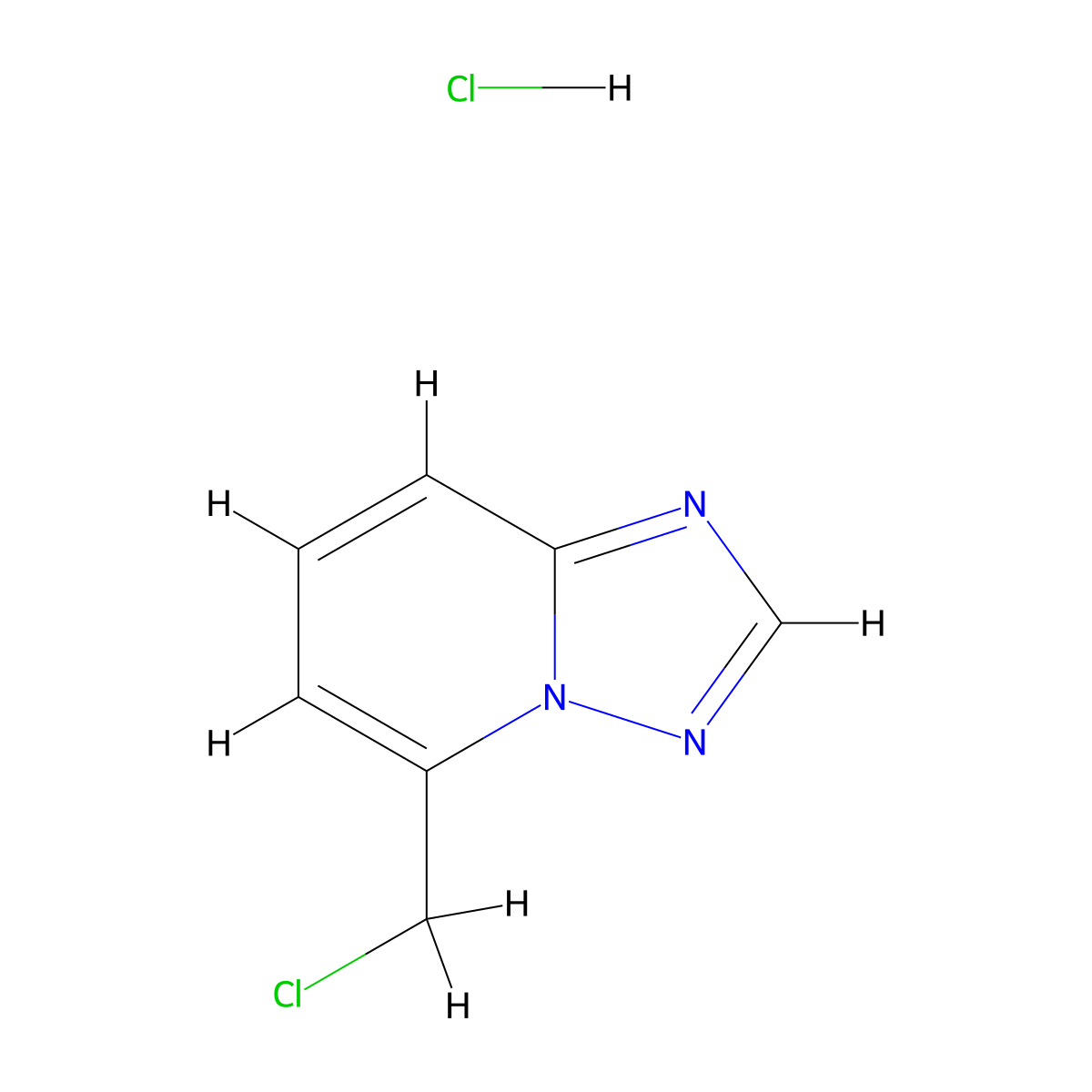 5-(Chloromethyl)-(1,2,4)triazolo(1,5-a)pyridine hydrochloride molecular structure, CAS 2155852-26-7