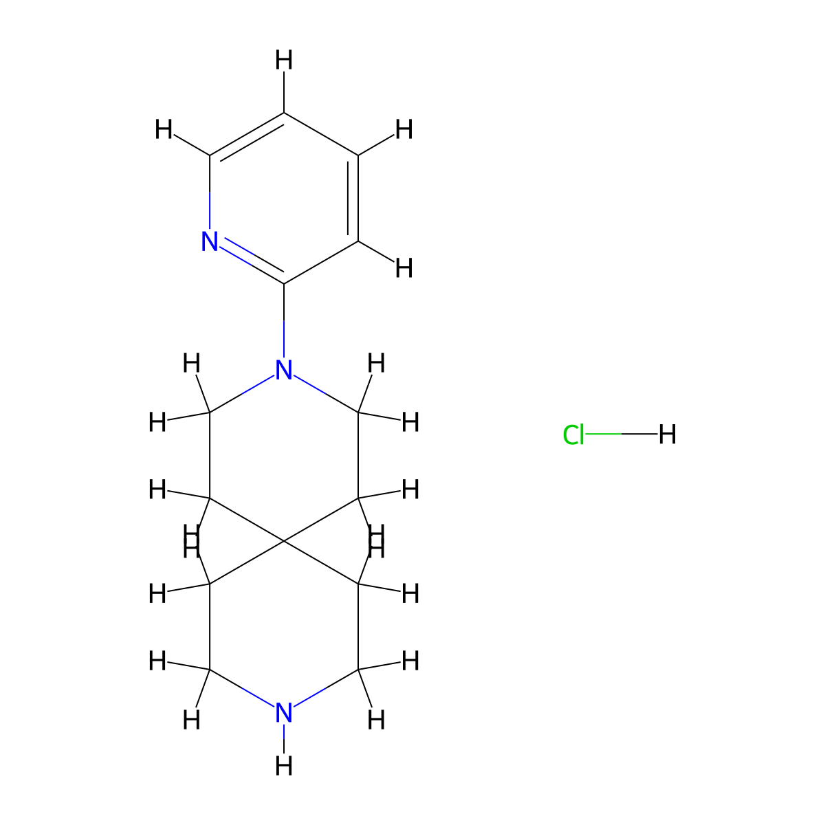 3-(Pyridin-2-yl)-3,9-diazaspiro[5.5]undecane hydrochloride molecular structure, CAS 2155852-37-0