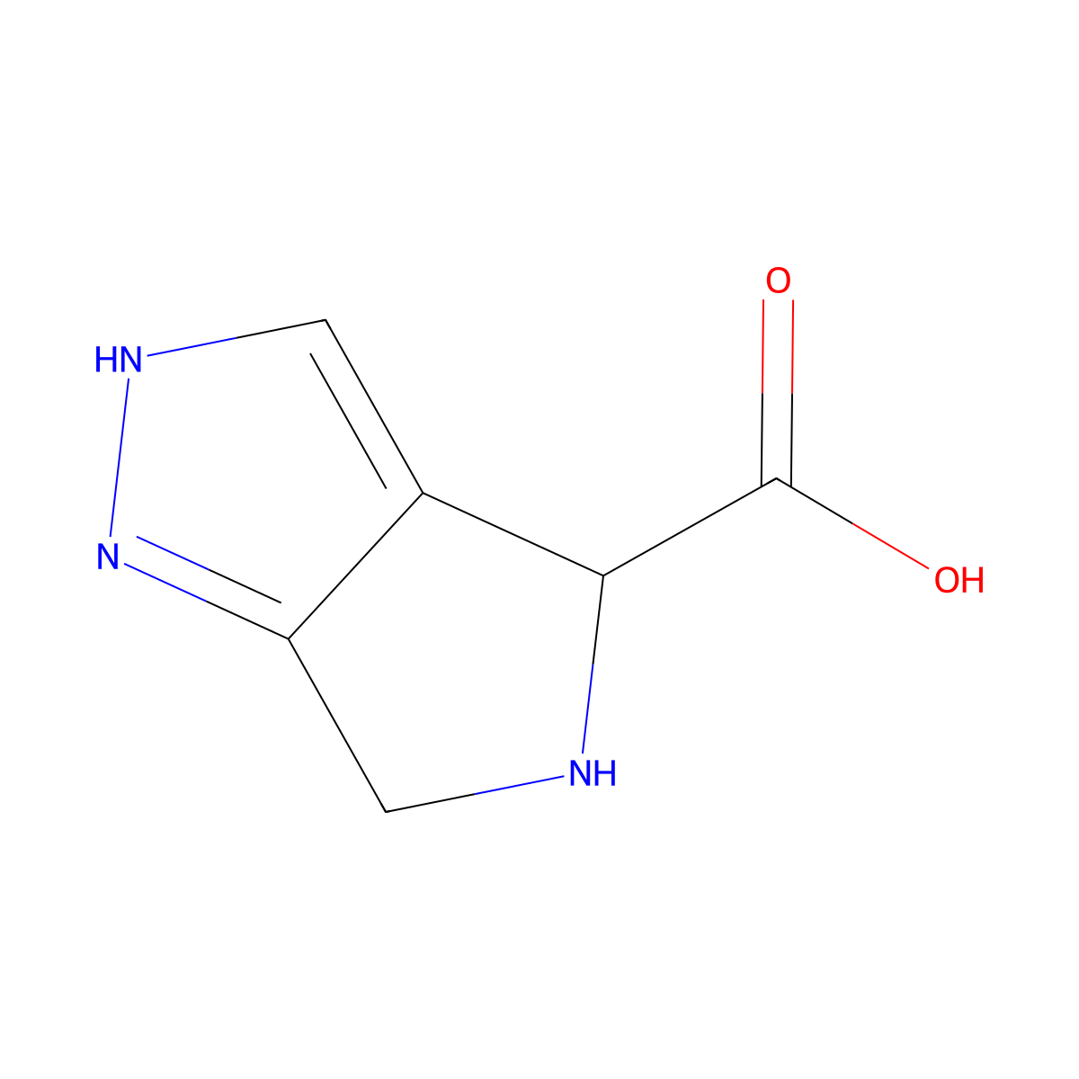 2H,4H,5H,6H-pyrrolo[3,4-c]pyrazole-4-carboxylic acid molecular structure, CAS 2155852-40-5