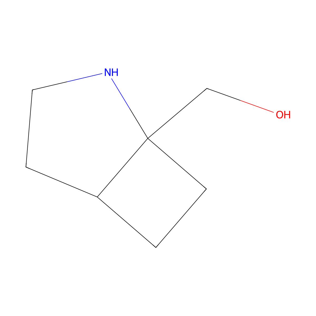 (2-Azabicyclo(3.2.0)heptan-1-yl)methanol molecular structure, CAS 2155852-45-0
