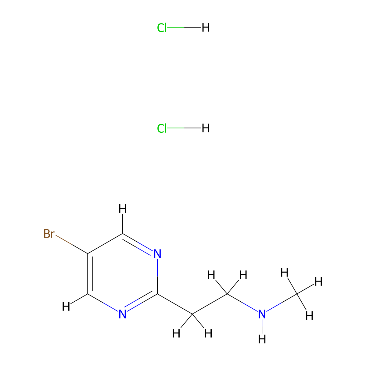 [2-(5-Bromopyrimidin-2-yl)ethyl](methyl)amine dihydrochloride molecular structure, CAS 2155852-47-2