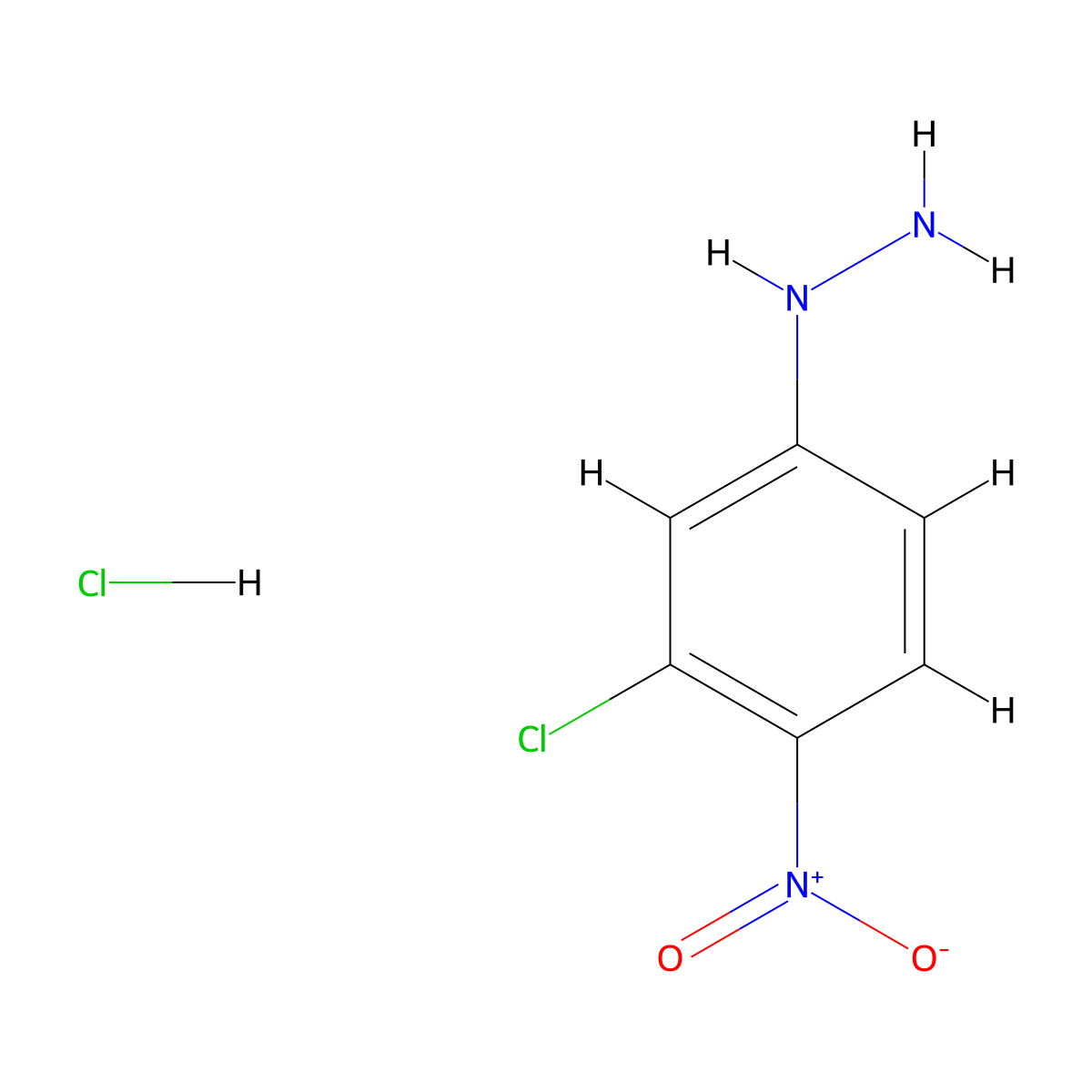 (3-Chloro-4-nitrophenyl)hydrazine hydrochloride molecular structure, CAS 2155852-50-7