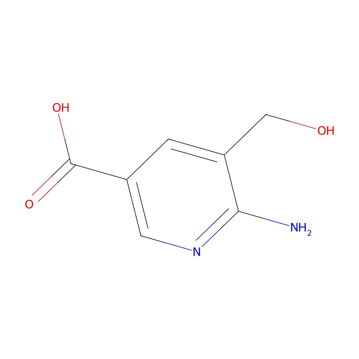 6-Amino-5-(hydroxymethyl)pyridine-3-carboxylic acid molecular structure, CAS 2155852-56-3