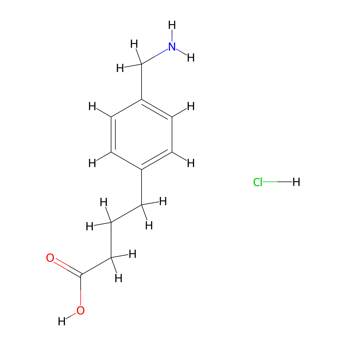 4-[4-(Aminomethyl)phenyl]butanoic acid hydrochloride molecular structure, CAS 2155852-61-0