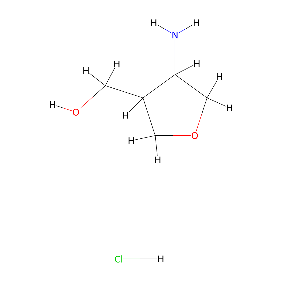 (4-Aminooxolan-3-yl)methanol hydrochloride molecular structure, CAS 2155852-66-5