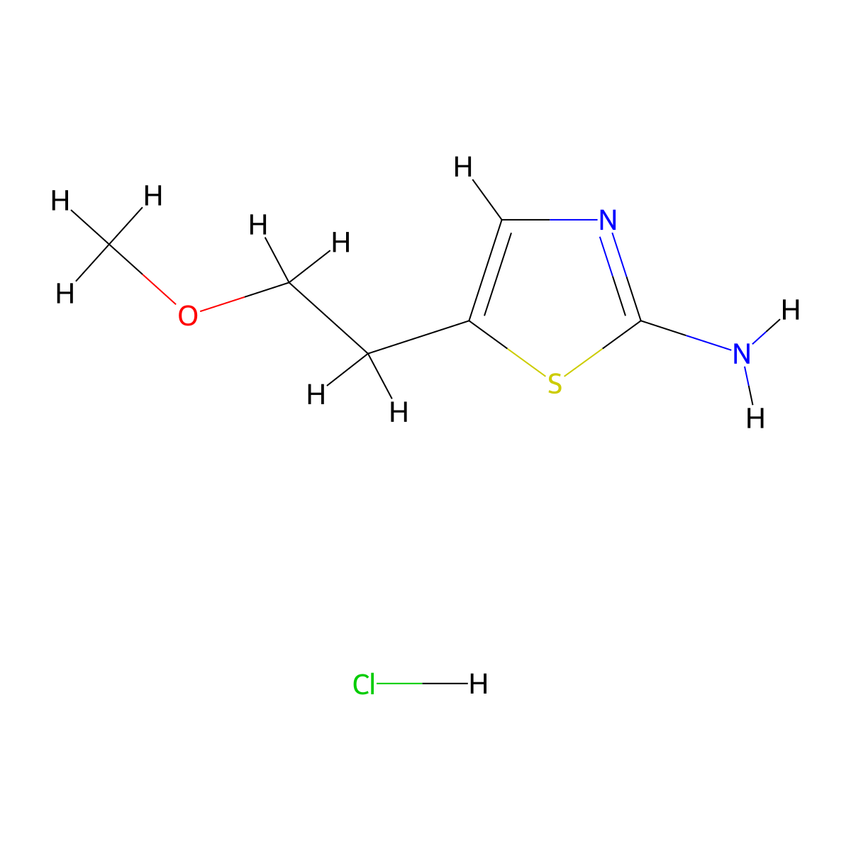 5-(2-Methoxyethyl)-1,3-thiazol-2-amine hydrochloride molecular structure, CAS 2155852-68-7