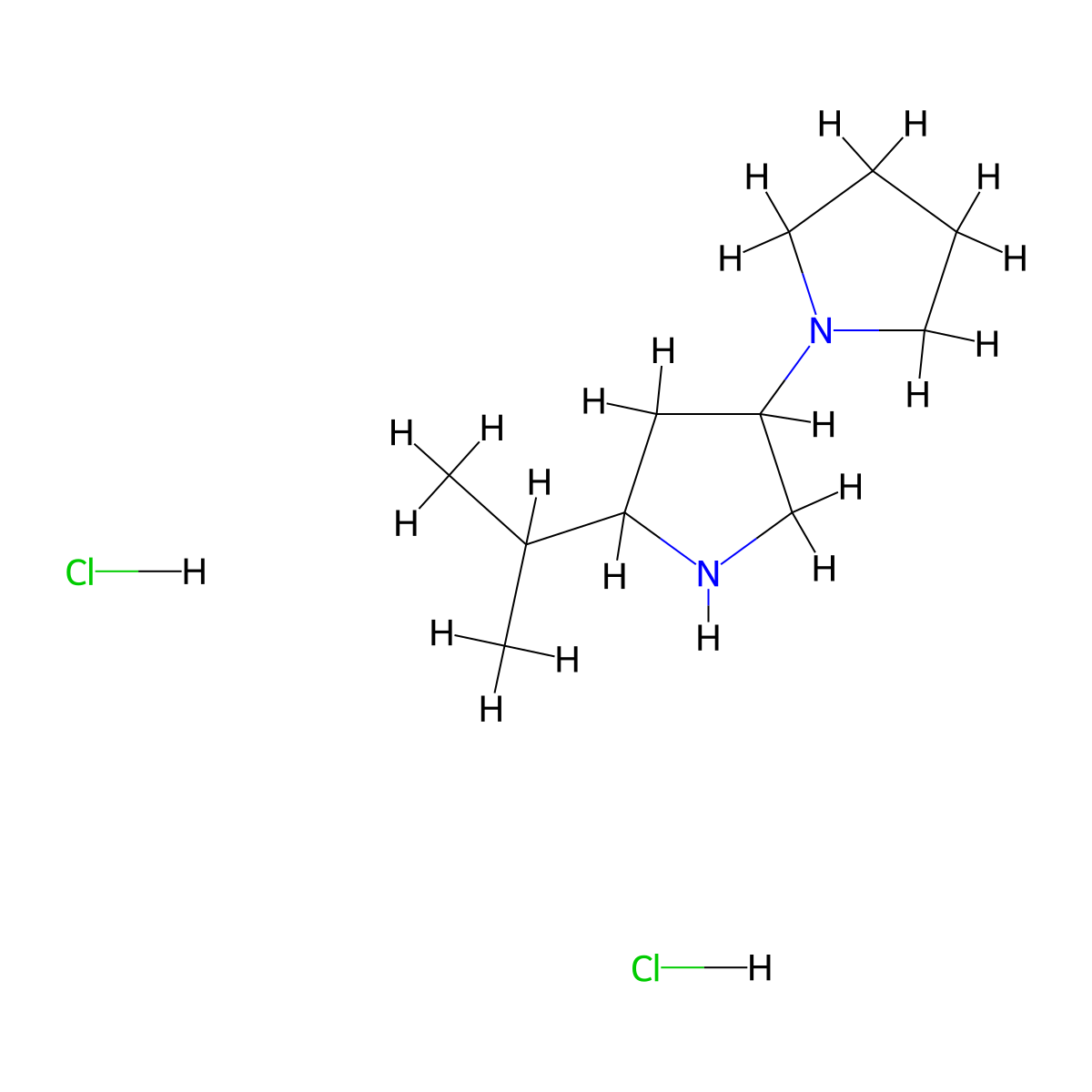 2-(Propan-2-yl)-4-(pyrrolidin-1-yl)pyrrolidine dihydrochloride molecular structure, CAS 2155852-69-8