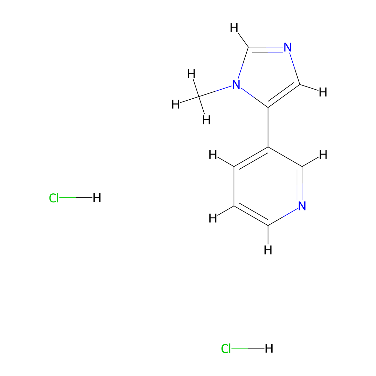 3-(1-Methyl-1H-imidazol-5-yl)pyridine dihydrochloride molecular structure, CAS 2155852-71-2