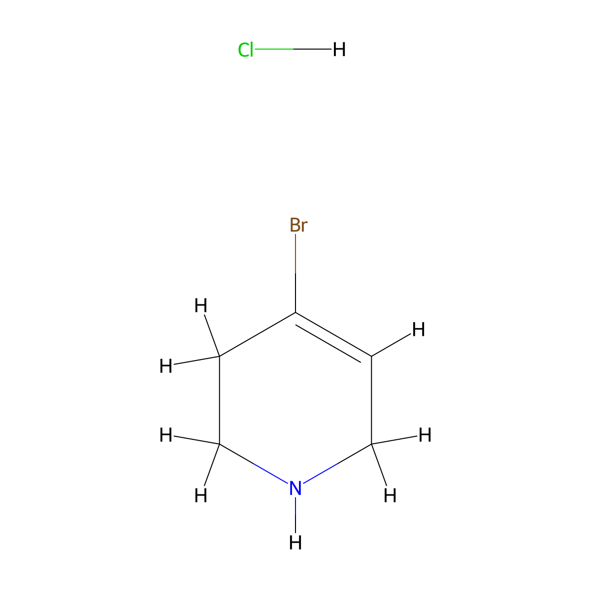 4-Bromo-1,2,3,6-tetrahydropyridine hydrochloride molecular structure, CAS 2155852-81-4