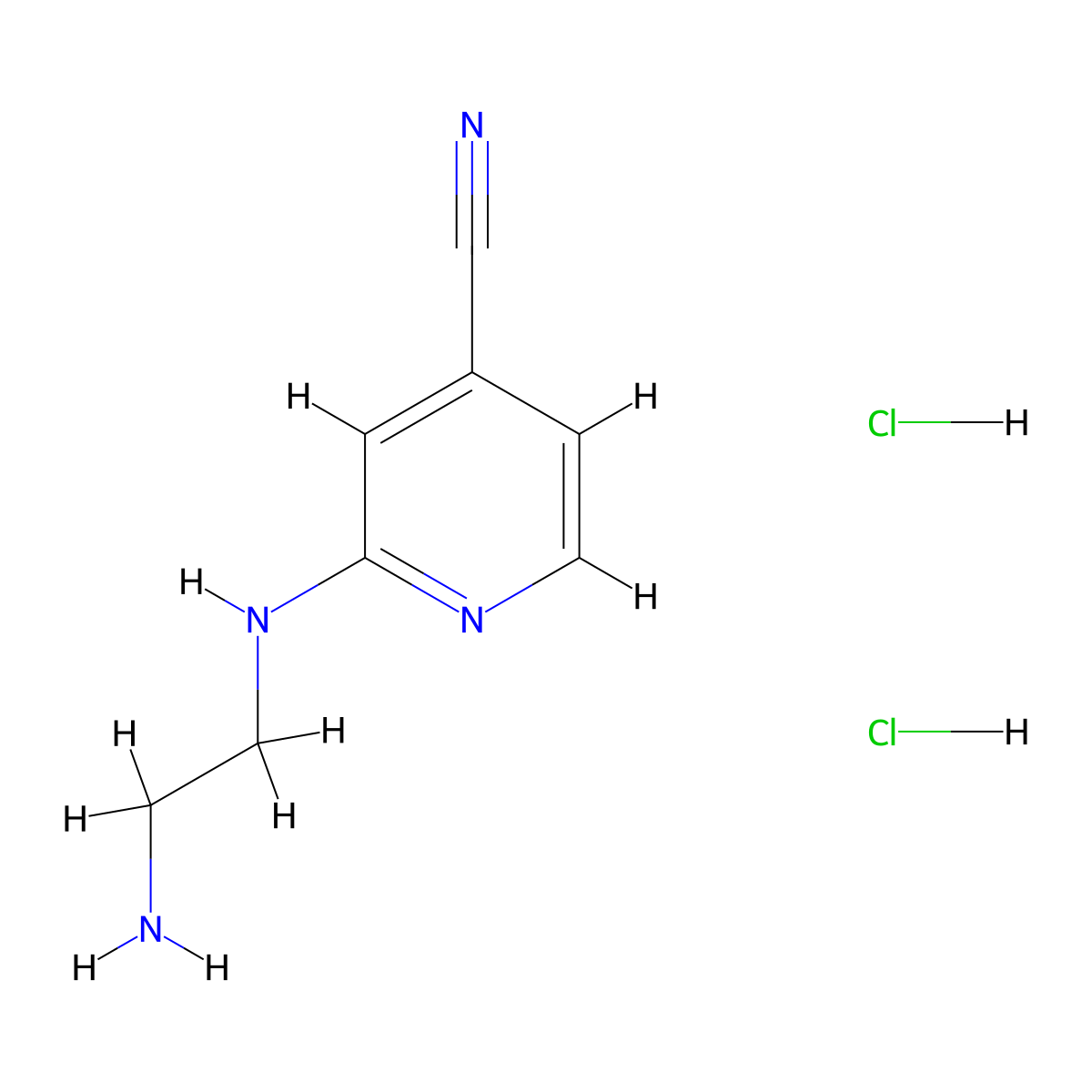 2-[(2-Aminoethyl)amino]pyridine-4-carbonitrile dihydrochloride molecular structure, CAS 2155852-89-2