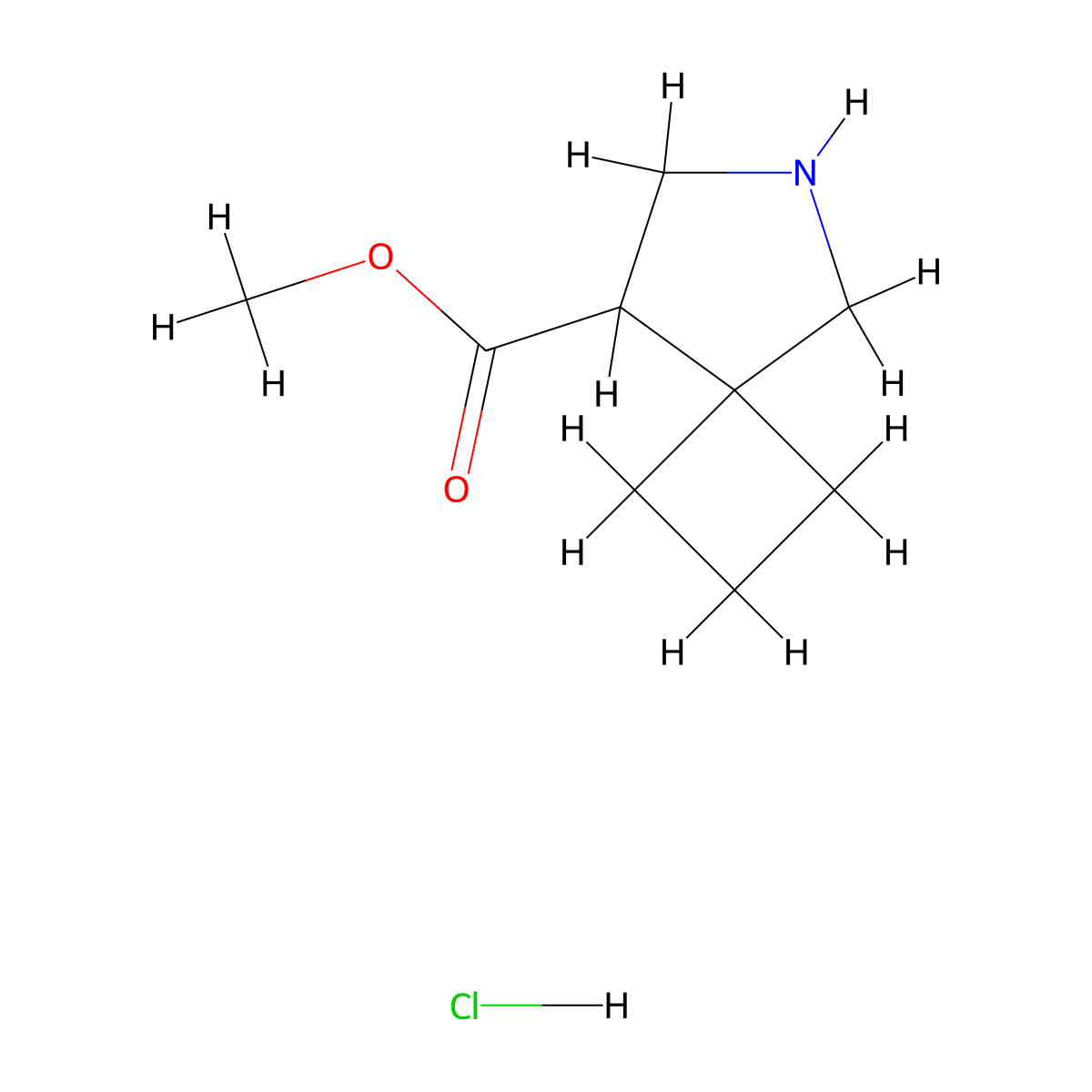 Methyl 6-azaspiro[3.4]octane-8-carboxylate hydrochloride molecular structure, CAS 2155852-90-5