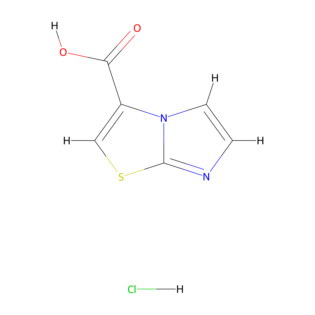 Imidazo[2,1-b][1,3]thiazole-3-carboxylic acid hydrochloride molecular structure, CAS 2155852-91-6
