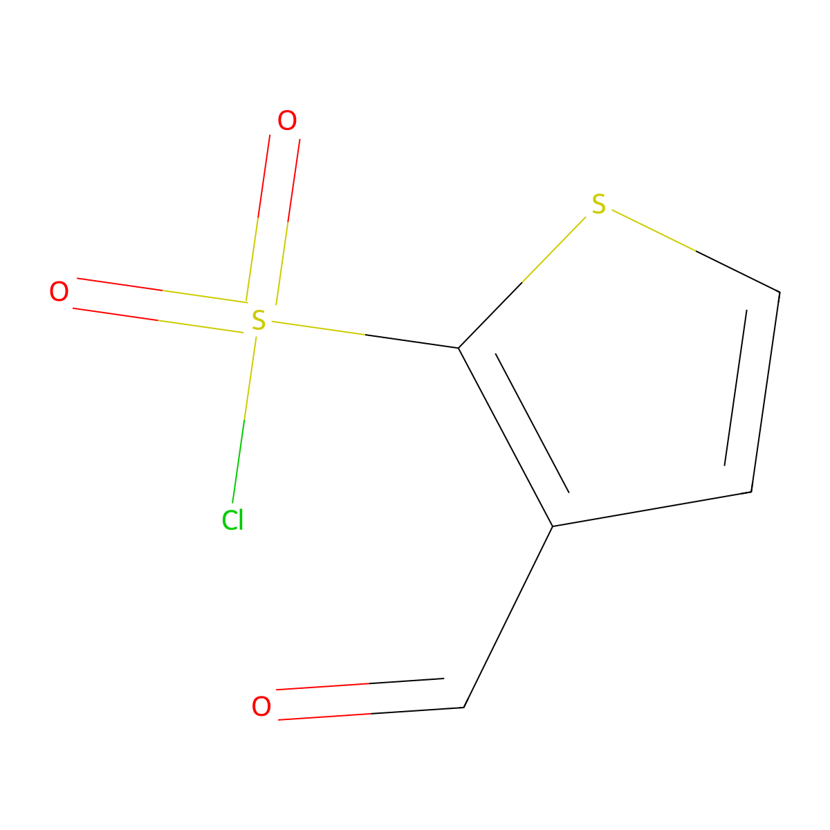 3-Formylthiophene-2-sulfonyl chloride molecular structure, CAS 2155852-97-2