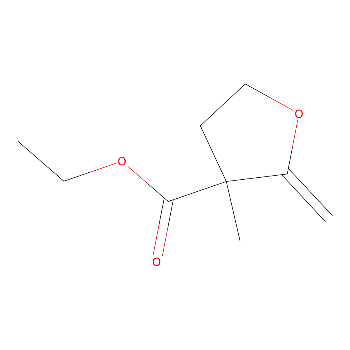 Ethyl 3-methyl-2-methylideneoxolane-3-carboxylate molecular structure, CAS 2155853-04-4