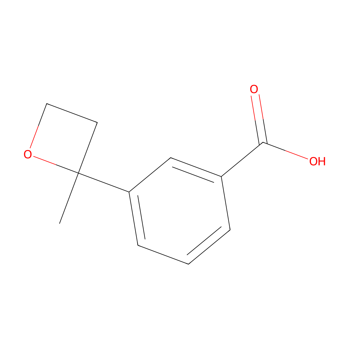 3-(2-Methyloxetan-2-yl)benzoic acid molecular structure, CAS 2155853-08-8