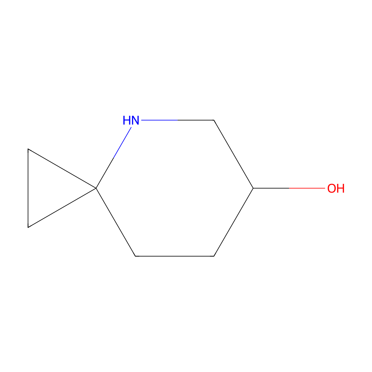 4-Azaspiro[2.5]octan-6-ol molecular structure, CAS 2155853-23-7