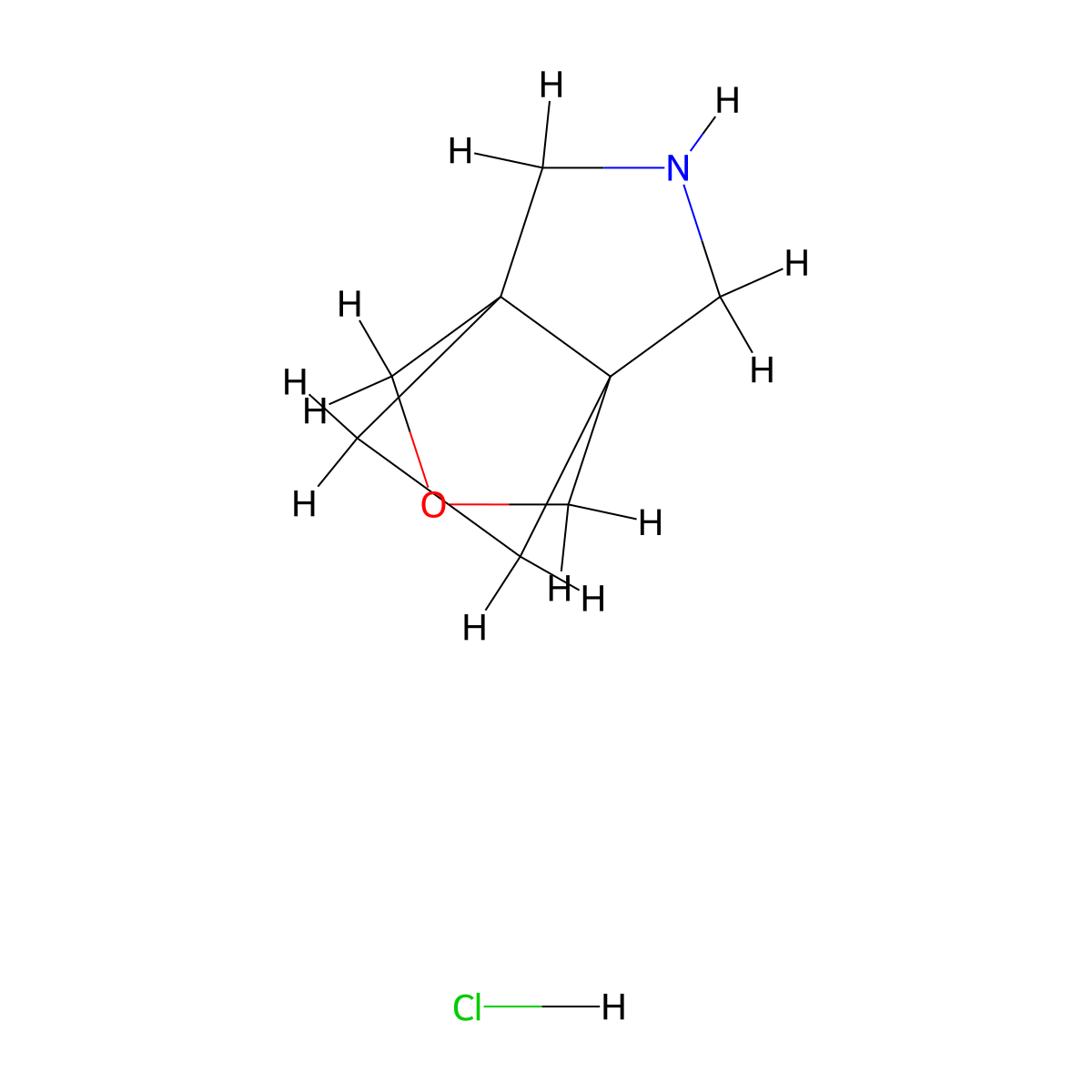 3-Oxa-7-azatricyclo[3.3.2.0,1,5]decane hydrochloride molecular structure, CAS 2155854-83-2