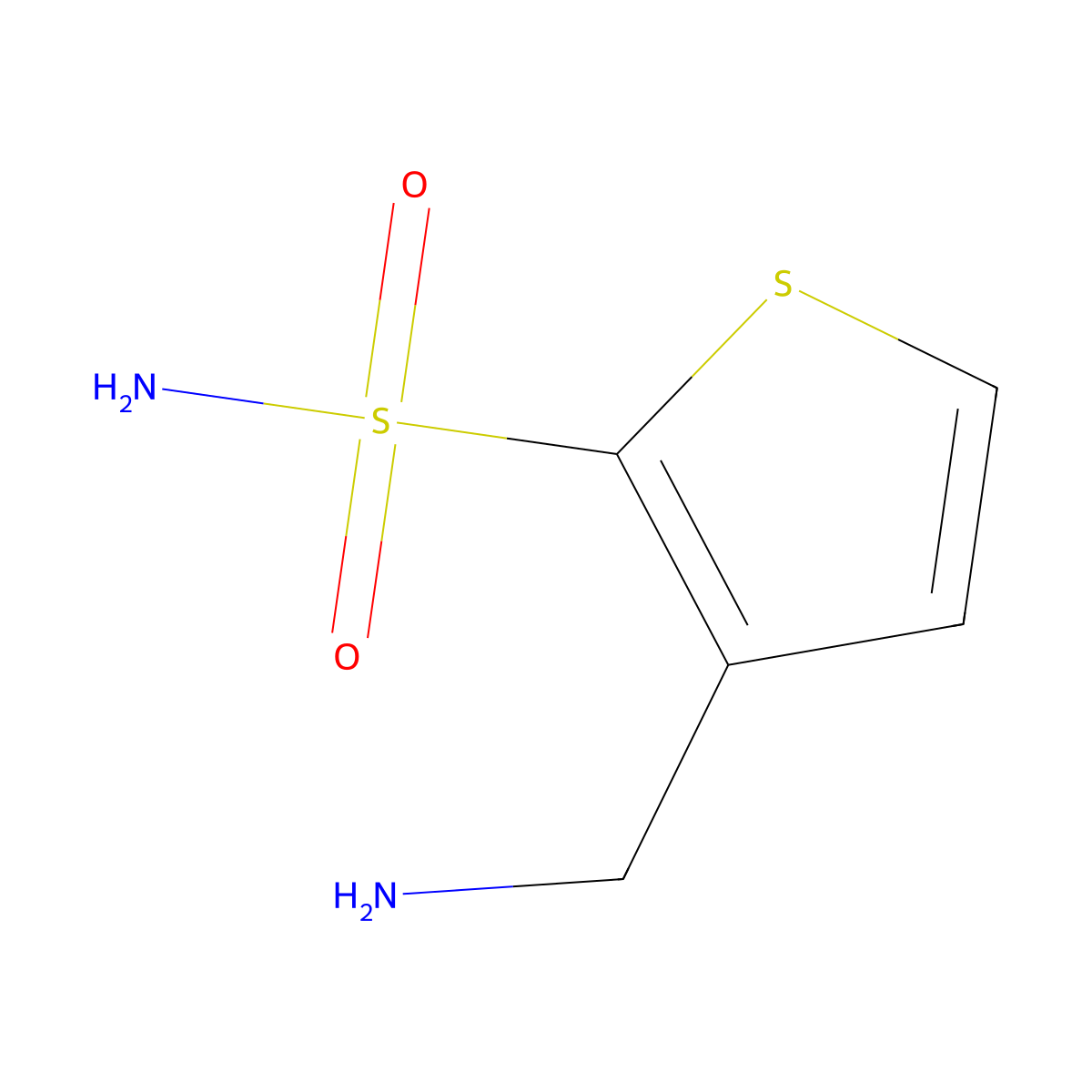 3-(Aminomethyl)thiophene-2-sulfonamide molecular structure, CAS 2155855-00-6